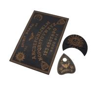ANCLLO Ensemble de Planche à Parler en Bois A4 Faite à la Main avec Soleil, Lune et étoiles, Jeu de société Classique de Style Ouija