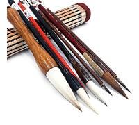 ANCLLO Excellent pinceau de calligraphie chinoise et Kanji japonais Sumi (4 tailles avec sac)