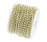ANCLLO Guirlande de Perles Délicates 20 m/Rouleau - Chaîne Décorative pour Fournitures de Fête de Mariage (Or)