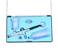ANCLLO Kit aérographe double action 0,3 mm avec différentes tasses, ensemble aérographe portable pour maquillage, modélisme et travaux manuels