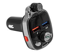 ANCLLO Kit Mains Libres Bluetooth pour Voiture Allume-Cigare Chargeur USB Transmetteur FM de Voiture Bluetooth 5.0 Prend en Charge la Lecture de Musique Appels Mains Libres
