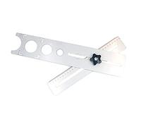 ANCLLO Localisateur de trou de carrelage en céramique portable en acier inoxydable Outil de perforation de marbre Plage de mesure 300 mm