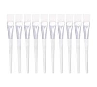 ANCLLO Lot de 10 pinceaux de maquillage avec manche en plastique - Pinceaux pour masque de boue facial avec manche en plastique, transparent
