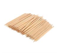ANCLLO Lot de 100 bâtonnets à ongles en bois double face multifonction pour manucure et pédicure