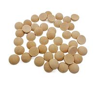 ANCLLO Lot de 100 demi-boules en bois naturel brut fendu pour projets de bricolage, fournitures d'art et d'artisanat - 20 mm
