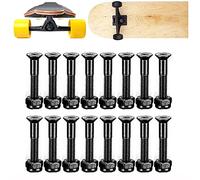ANCLLO Lot de 16 vis de rechange pour skateboard et longboard Noir 25 mm