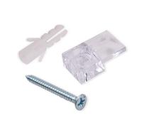 ANCLLO Lot de 20 Clips de Support de Miroir en Plastique Kit de Clips de retenue en Verre pour Fixer Le Miroir avec vis et kit de Suspension de Miroir