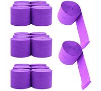 ANCLLO Lot de 20 rouleaux de papier crépon à suspendre pour décoration de fête d'anniversaire, mariage et festival Violet clair 3,5 cm x 10 m