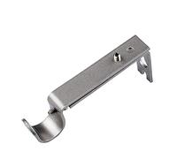 ANCLLO Lot de 3 supports de tringle à rideaux en nickel satiné pour tringle de 1,9 cm, réglables (argent)