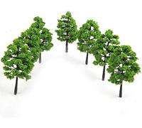 ANCLLO Lot de 30 arbres de modélisme 7 cm et 9 cm de diamètre pour décoration de paysage, vert naturel