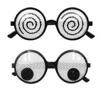 ANCLLO Lot de 4 lunettes de fête yeux tremblants drôles yeux écarquillés pour accessoires photo Spoof lunettes de costume de fête