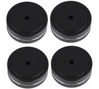 ANCLLO Lot de 4 pieds d'isolation pour enceintes - 40 x 15 mm - Cônes en alliage d'aluminium - Absorbe les chocs - Pour amplificateur de haut-parleur audio (noir)