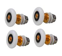 ANCLLO Lot de 4 rouleaux de porte de douche de 27 mm de diamètre pour porte coulissante en verre de salle de bain