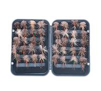 ANCLLO Lot de 40 mouches de pêche à la mouche avec boîte étanche pour la pêche à la truite