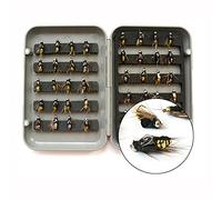 ANCLLO Lot de 40 Mouches de pêche à la Mouche avec boîte étanche pour pêche à la Truite - Style A