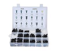 ANCLLO Lot de 415 clips de retenue - Car Trim Clips Retainer Bumper Rivets Retenue Clips Attache Kit Assortiment, pour Ford Nissan Hyundai BMW Honda avec étui de rangement en plastique
