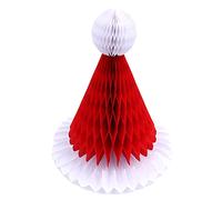 ANCLLO Lot de 5 chapeaux de Noël à suspendre en forme de boule en nid d'abeille - Décoration de Noël à suspendre au plafond ou au mur