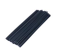 ANCLLO Lot de 50 tiges de soudage en plastique pour réparation de pare-chocs en polypropylène et kayak, ruban plat - Noir