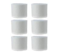 ANCLLO Lot de 6 rouleaux de papier crépon à suspendre pour décoration de fête d'anniversaire, mariage et festival Blanc 4,5 cm x 25 m