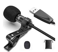 ANCLLO Micro cravate USB omnidirectionnel pour col de chemise, mains libres, microphone à clipser pour smartphone, appareil photo, podcast interview