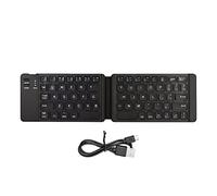 ANCLLO Mini Clavier sans Fil Pliable Bluetooth 3.0 Ultra Mince Rechargeable Compatible avec iOS Android Windows Smartphone Tablette Ordinateur Portable