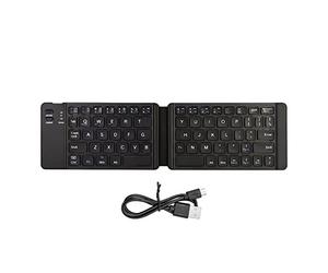 ANCLLO Mini Clavier sans Fil Pliable Bluetooth 3.0 Ultra Mince Rechargeable Compatible avec iOS Android Windows Smartphone Tablette Ordinateur Portable