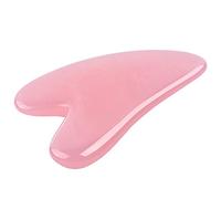 ANCLLO Outil de Massage Gua Sha pour Le grattage du Massage de la Peau du Visage et du Corps en Pierre de Quartz Rose pour Les Outils faciaux de Scrapper d'acupression Gua Sha