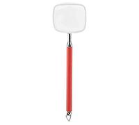 ANCLLO Petit filet télescopique pour poissons d'aquarium avec poignée extensible de 18 à 53 cm de long pour aquarium Betta (carré, rouge)