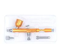 ANCLLO Pistolet aérographe à double action, à alimentation par gravité, avec buse de 0,3 mm, pinceaux de décoration de gâteaux pour manucure et ongles, avec clé et paille