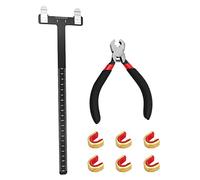 ANCLLO Points d'encochage de Cordes d'arc Pinces Cordes Knock Set Arc en Forme de T Règle carrée Arc Classique Kit de Tournage Archery Bow String Points d'encochage Pince Cordes Nock Set-Black