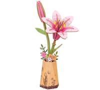 ANCLLO Puzzle 3D en Bois de lys Rose, kit d'assemblage Fait Main pour Cadeau d'anniversaire