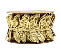 ANCLLO Ruban de feuilles dorées de 10 m pour guirlande, loisirs créatifs, fête, mariage, décoration d'intérieur