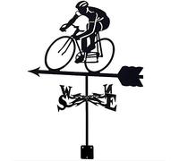 ANCNA Girouette de Jardin en métal avec Ornement de vélo, indicateur de Direction du Vent pour l'extérieur, Montage sur Toit, Jardin, décoration de Cour, girouette Indiquant la Cour