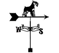 ANCNA Schnauzer Girouette Métal Girouette Jardin Girouette Extérieur Toit Jardin Montage Cour Décor Vent Direction Indicateur, Cour Girouette avec Revêtement Antirouille