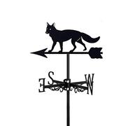 ANCNA-U Girouette animale en forme de chien vintage noir creux indicateur de direction instrument de mesure installation toit scène ferme jardin décoration accessoires berger allemand