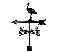 ANCNA-U Girouette rétro en acier inoxydable avec indicateur de direction de la ferme, outils de mesure pour montage sur toit, cour, jardin, décoration