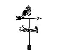 ANCNA-U Silhouette de girouette décorative pour toit, indicateur de direction pour la construction extérieure, le jardin, la terrasse, la cour, outil de mesure, motocycliste