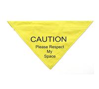 Ancol Bandana d'avertissement pour Chiens avec Inscription Respect My Space Taille M/L Jaune