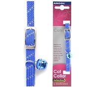 Ancol Collier réfléchissant en tissu doux pour chat Bleu