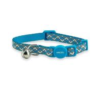 Ancol Collier réfléchissant réglable pour Chat avec Clochette de sécurité et Boucle de séparation avec Motif Zigzag
