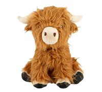 Ancol Dog Heritage Fergus Highland Vache - Jouet câlin Ferme avec couineur - Jeu interactif Durable pour Chiots ennuyeux - 23 cm