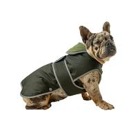 Ancol Heritage Manteau pour Chien en Coton ciré - Veste imperméable doublée en Polaire avec Protection de Poitrine et col élastique - Bordure réfléchissante - Taille L