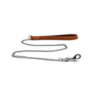 Ancol Laisse pour Chien en Cuir avec maillons plaqués Chrome Durable - Accessoire d'entraînement Confortable pour Chiens de Taille Moyenne à Grande - 80 cm