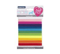 Ancol Lot de 12 Colliers de Mise Bas pour Chiot - 12 Couleurs Vives pour Une Identification Facile - Extra Doux, léger, Fermeture réglable - 10 mm x 23 cm - 1 Carte de 12