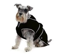 Ancol Muddy Paws Stormguard Manteau imperméable pour Chien avec Doublure en Polaire et Protection de Poitrine Sangles élastiques au Cou et aux Jambes Noir 25 cm de Longueur jusqu'à 43 cm de