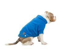 Ancol Pull en Polaire Bleu pour Chien - Pull ajusté avec Languette Auto-agrippante, Manches et Poitrine côtelés - Bordure réfléchissante - Taille L