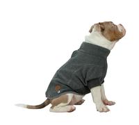 Ancol Pull en Polaire pour Chien Gris - Pull ajusté avec Languette Auto-agrippante, Manches et Poitrine côtelés - Bordure réfléchissante - Taille XL
