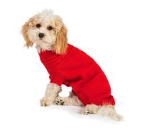 Ancol Pull pour Chien en Laine torsadée Rouge - Design Classique en Tricot avec Sangles de Jambe et Trou pour Harnais - Taille M 40 cm