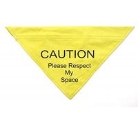 Ancol Respect My Space Avertissement Bandana pour Chien, Taille S/M, Jaune