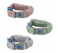Ancol Small Bite Collier réglable pour Chien Motif Ours en Peluche Sauge | La bande réfléchissante augmente la visibilité en cas de faible luminosité ; design avec un clip sécurisé utilisant un tissu